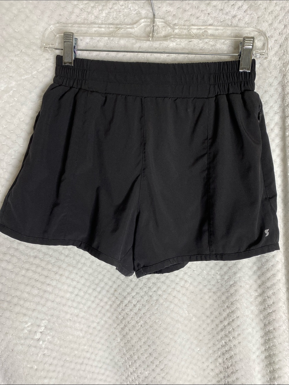 Stelle Solid Black Girls Athletic Shorts